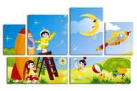 Модульная картина "Юный космонавт"