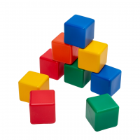 Набор цветных кубиков, 9 штук 6х6 см