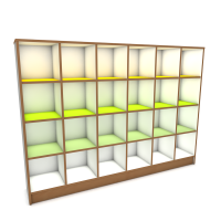 Шкаф для горшков на цоколе, 24 ячейки