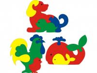 Мозаика мягкая "Фигурки животных" 3 шт