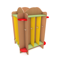 Шкаф для полотенец квадратный на 16 мест