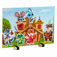 Набор развивающих магнитов. Театр по мотивам русской народной сказки "Теремок"