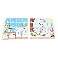 Деревянный пазл "Времена года. Зима/Весна"