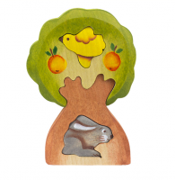 Пазлы "Заяц в дереве"