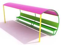 Скамья с теневым навесом