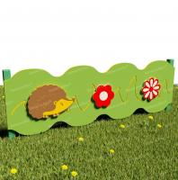 Забор из Экопластика "Ёжик на прогулке" (Модель1)