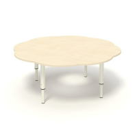 Стол Незабудка, регулируемый по высоте (г.р. 0-3), d=1200 мм, березовый мультиплекс