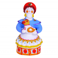 Дымковская игрушка "Барыня №1 с уточкой"