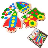 Деревянный сортер-пазл