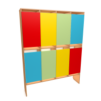 Шкаф для одежды двухъярусный, 4 секции