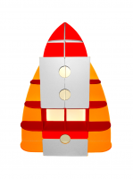 Стеллаж детский "Ракета"