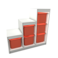 Стеллаж для хранения с ящиками №4