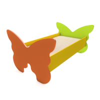 Кровать детская одноярусная "Бабочка" (1232х632х600 мм)