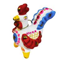 Дымковская игрушка "Петушок на ножках (мини)" (10-11 см)