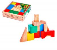 Конструктор деревянный, 30 деталей (цветной)