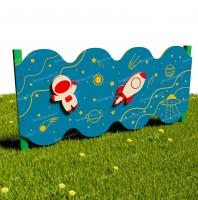 Забор из Экопластика "Космический полет" (Модель1)