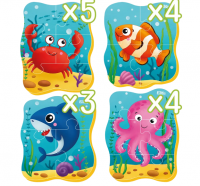 Мягкий пазл "Морские жители"