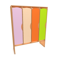 Шкаф детский "Дружок", четырехсекционный