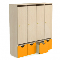 Шкаф для одежды с выдвижным ящиком односекционный