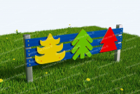 Забор из Экопластика "Хвойный лес 2"