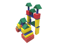 Напольный конструктор "Строитель", 46 деталей