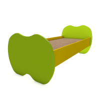 Кровать детская одноярусная "Яблочко" 1232х632х600 мм